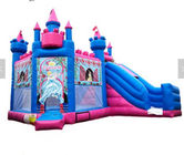 Princess Inflatable Bounce House Combo / Jumpy House With Slide OEM Service